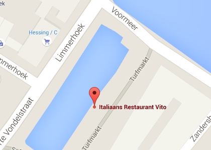 Restaurant VITO aan de binnenstadshaven Turfmarkt, Alkmaar